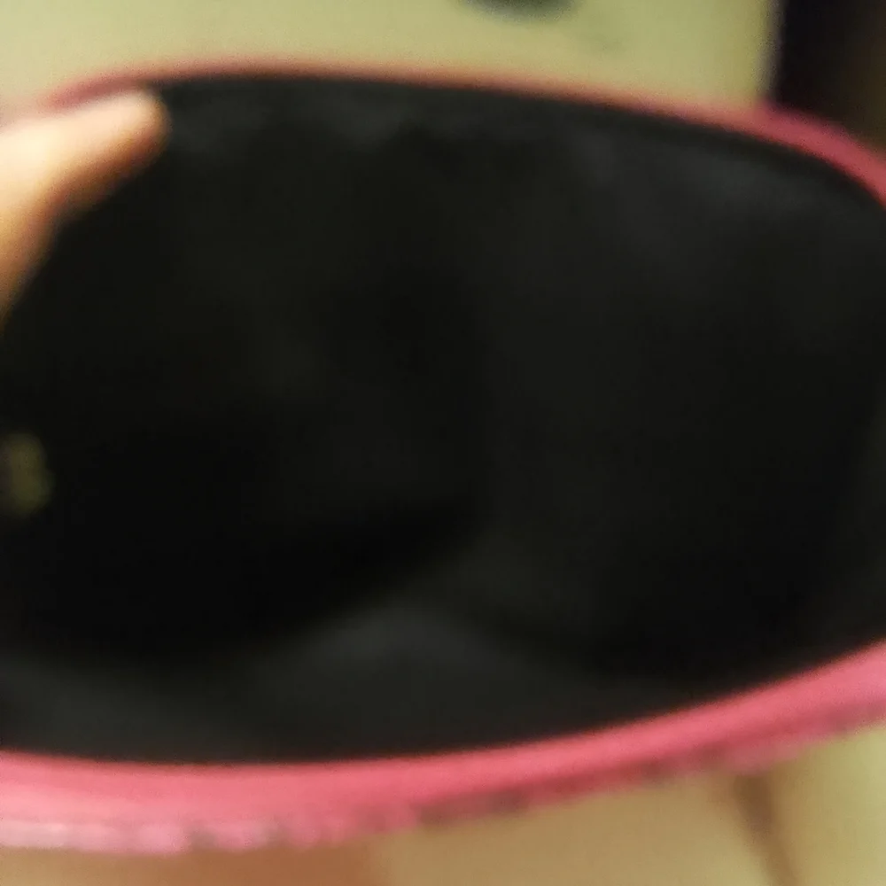 Steve Madden Vibrant Pink Snake Print Cosmetic Bag‎